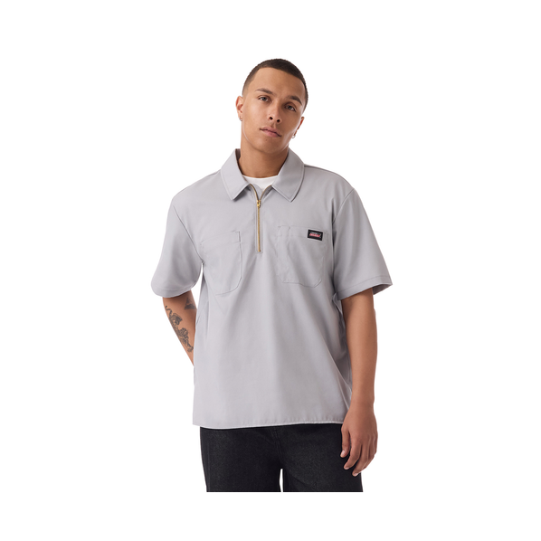 lifestyle photo of woman wearing genuine dickies shirt